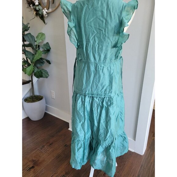 Ciebob Rhaella Sleeveless Tiered Maxi Dress NWT Teal XS - Picture 6 of 9